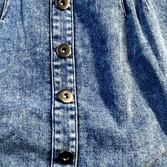 Selfie Leslie Side Zip Blue Denim Mini Sleeveless Dress Small NWT - Picture 5 of 14